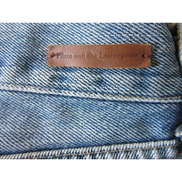 PILCRO and the letterpress Blue Denim 29x24 Cotton Raw Hem Jeans - Picture 4 of 6